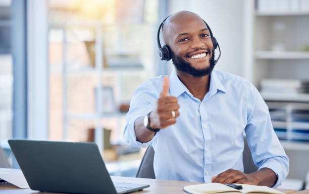 Man working at Call Center